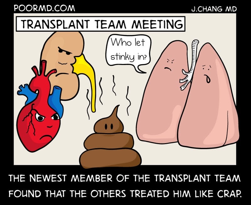 Organ Transplant Misfit Cartoon – poormd.com